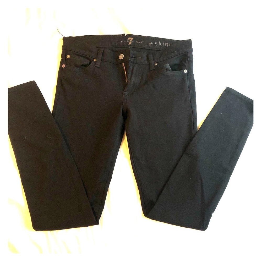 7 for all Mankind Black Jean Jeggings size 27